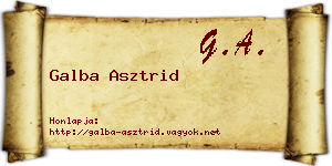 Galba Asztrid névjegykártya